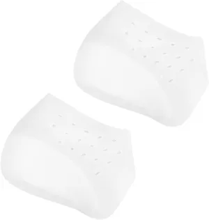 2pcs Silicone Height Increase Socks Invisible Heel Pads for Men and Women Cushioned Heel Lift Inserts for Comfortable Posture Breathable and Washable Design