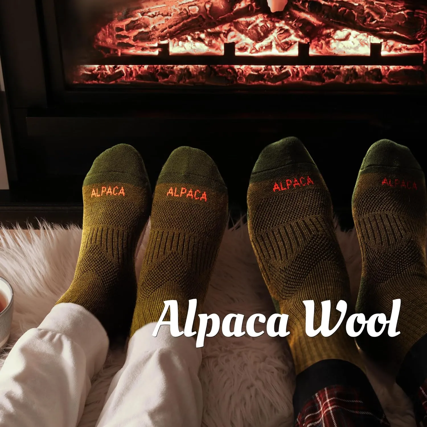 Alpaca Wool Boots Socks Men Women Thermal Warm Compression Cushioned Thick Winter Hunting Socks Hiking