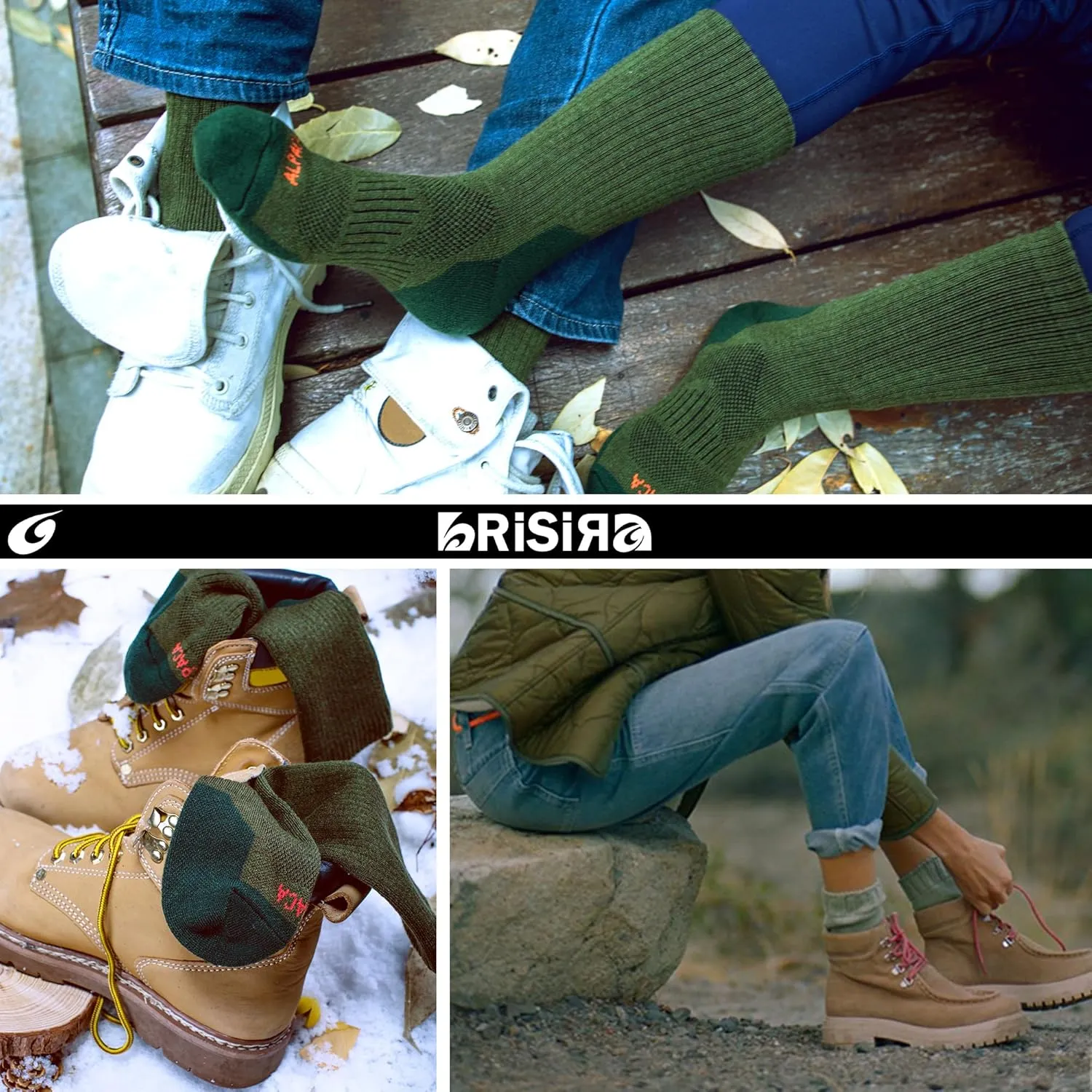 Alpaca Wool Boots Socks Men Women Thermal Warm Compression Cushioned Thick Winter Hunting Socks Hiking