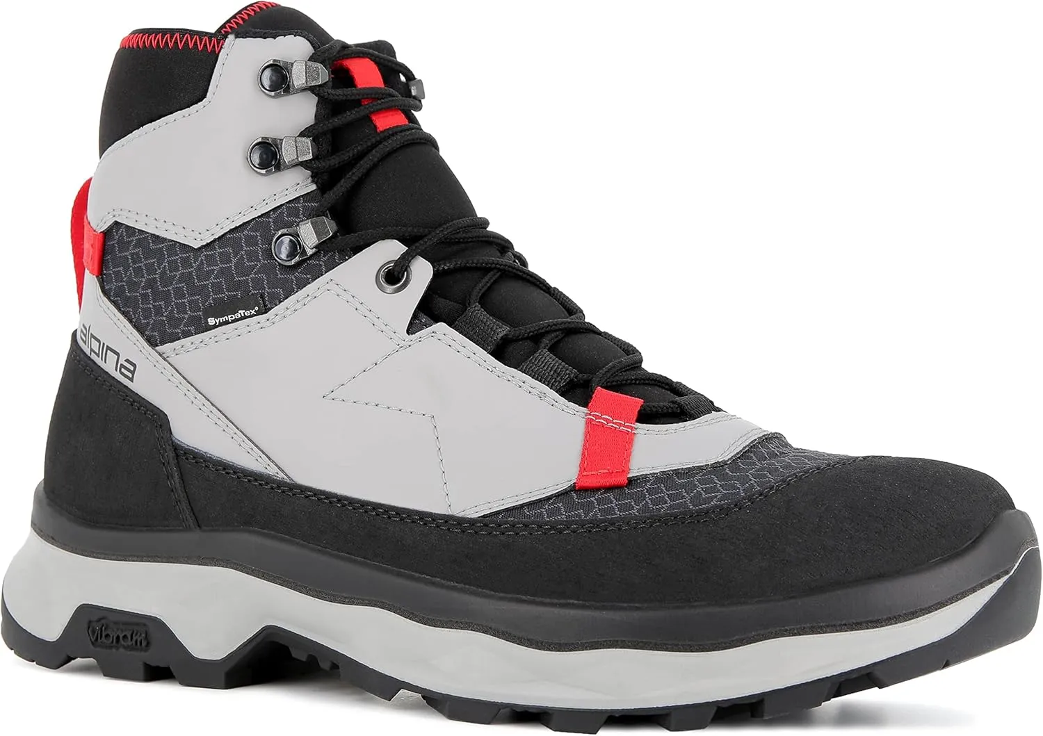 Alpina Men's Waterproof Boots Performance | Premium Hiking Shoes | Microfiber Fiber Upper | Sympatex Bretahable Membrane | Vibram All Weather Grip | Made in Europe