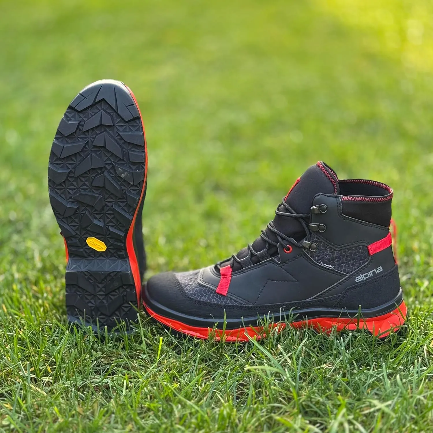 Alpina Men's Waterproof Boots Performance | Premium Hiking Shoes | Microfiber Fiber Upper | Sympatex Bretahable Membrane | Vibram All Weather Grip | Made in Europe