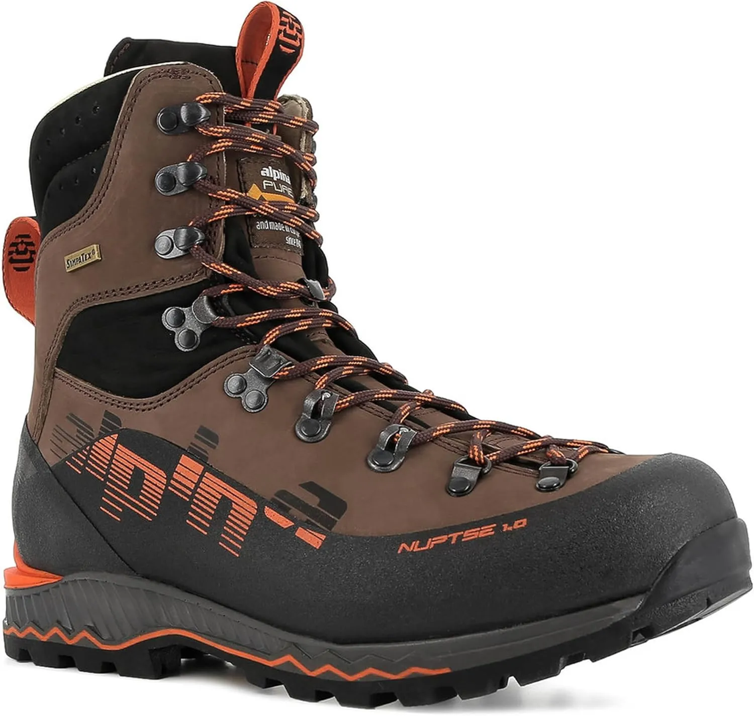 Alpina NUPTSE Men's Boots - Made in Europe - Waterproof - Mountaineering - Hunting - Vibram - Breathable Sympatex Membrane - Nubuck Leather