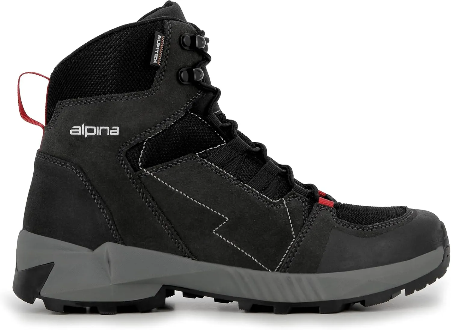Alpina TRACKER Men's Waterproof Boots - Ankle High Shoes with Alpitex Breathable Membrane and All Weather Grip Vibram Sole