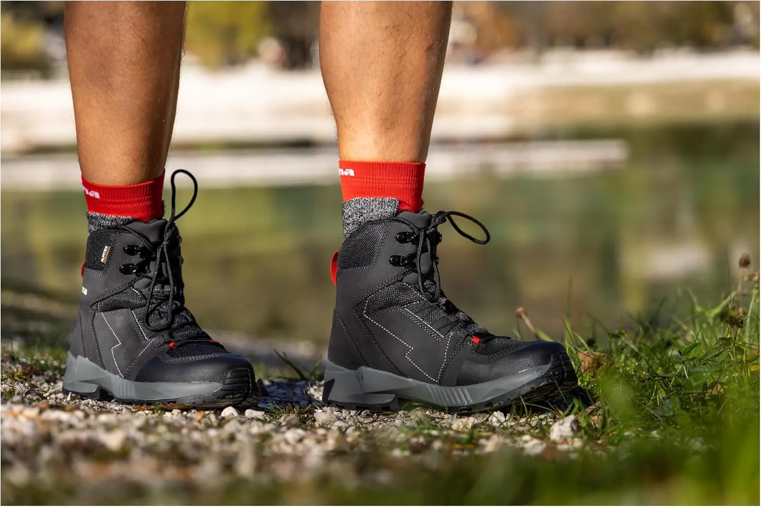 Alpina TRACKER Men's Waterproof Boots - Ankle High Shoes with Alpitex Breathable Membrane and All Weather Grip Vibram Sole
