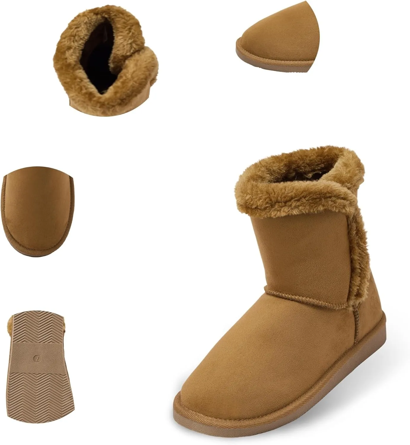 Alpine Swiss Mindy Womens Classic Short Winter Boots Sherpa Lined Warm Comfort Shoes