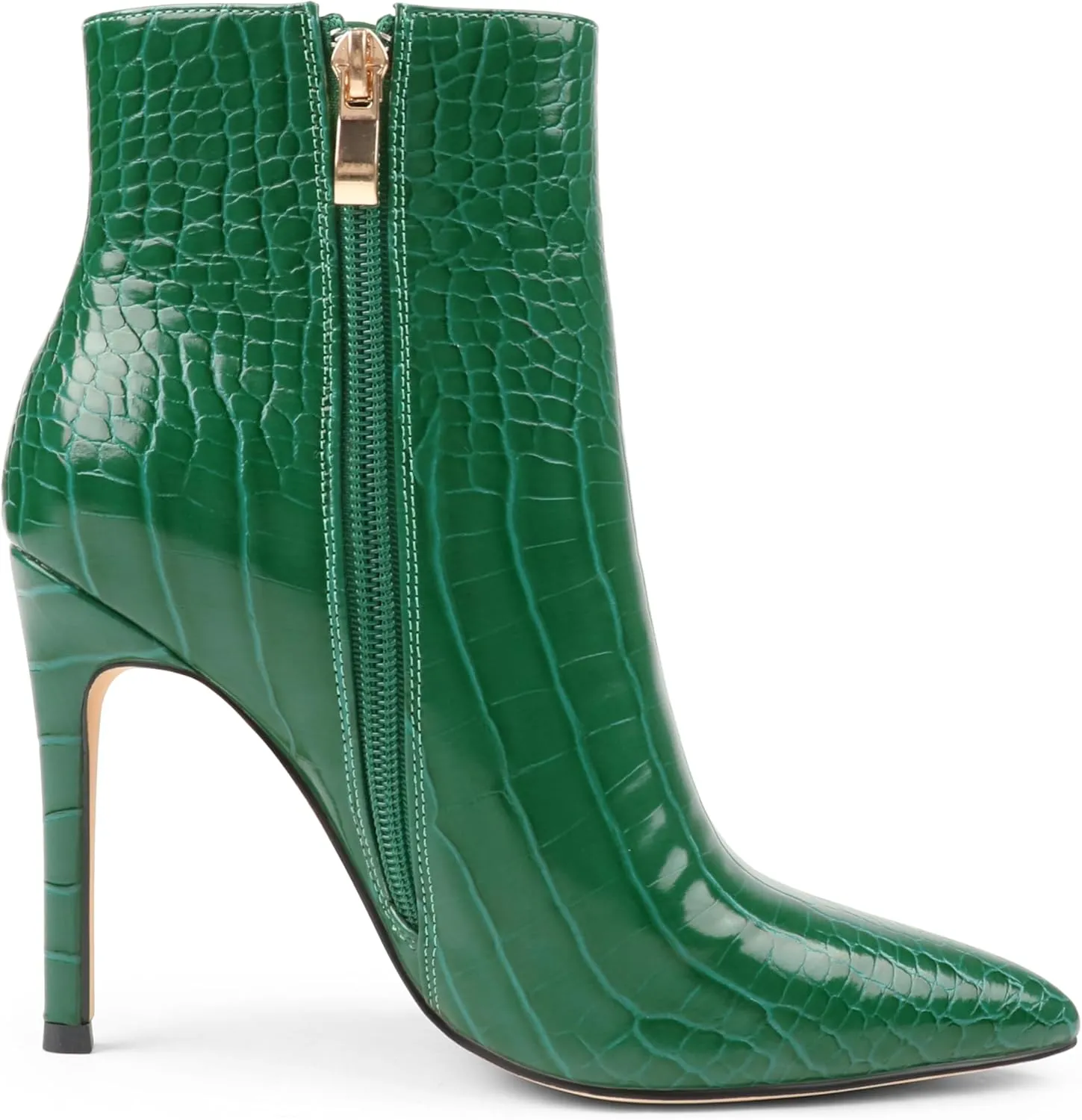 Ankle Boots for Women Stiletto High Heel Pointed Toe Boots with Zipper