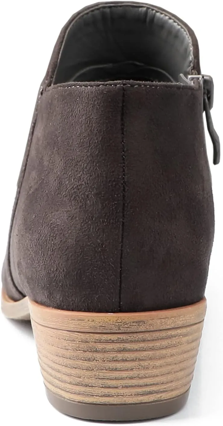 Ankle Boots for Women.Women's Low Heeled Booties.Fashion Thick Heel Design