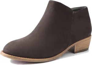 Ankle Boots for Women.Women's Low Heeled Booties.Fashion Thick Heel Design