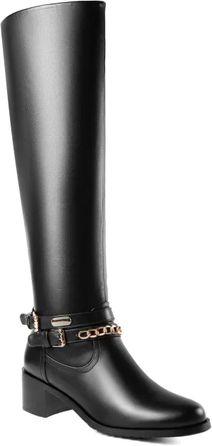 ANN CREEK Women's 'Morelos' Fashion Design Triple Buckle Straps Riding Boot