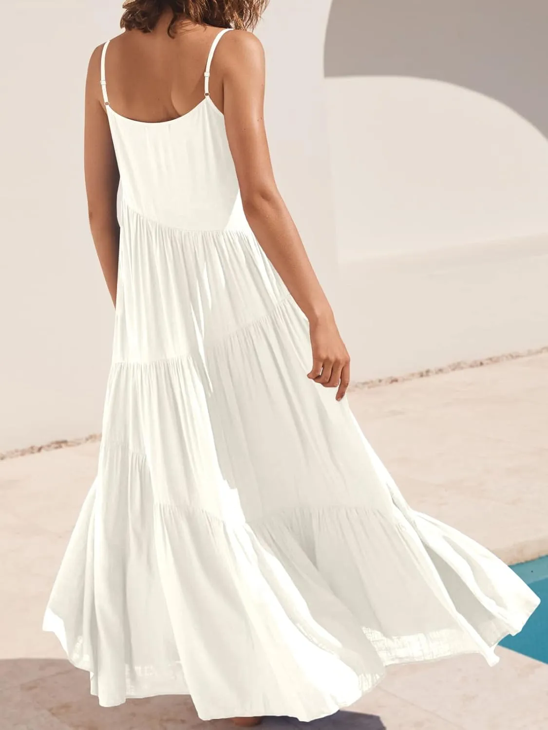 ANRABESS Women Summer Casual Loose Sleeveless Sundress Spaghetti Strap Flowy Boho Linen Beach Vacation Maxi Long Dress