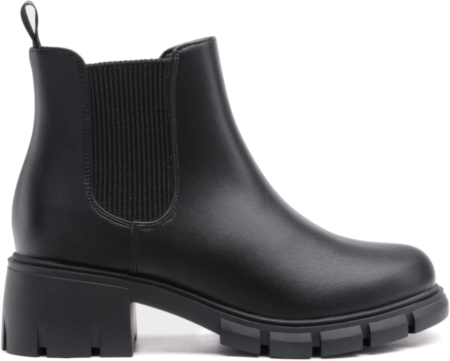 Athlefit Girls Ankle Boots Kids Comfortable Slip on Lug Sole Chelsea Booties for Toddler Little Kid Big Kids