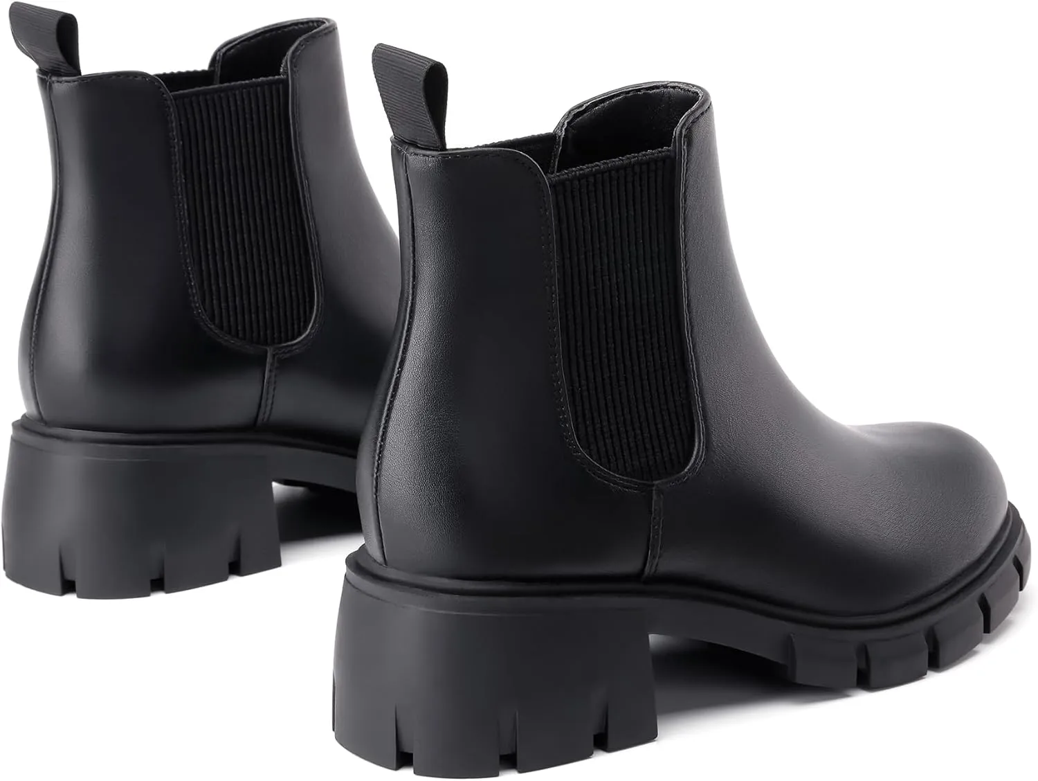 Athlefit Girls Ankle Boots Kids Comfortable Slip on Lug Sole Chelsea Booties for Toddler Little Kid Big Kids