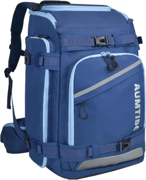 AUMTISC Ski Boot Bag Backpack, Padded SKi Boots and Helmet Bags for Flying Air Travel, Skiing Gear, Goggles, Gloves, Skis & Snowboard