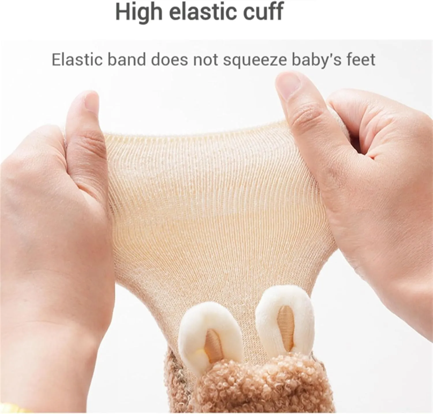 Baby Sock Shoes Baby Non-Slip Warm Walking Shoes Infant Non-Skid Slippers with Grips Boys Girls Cartoon Sneakers 2 Pairs