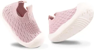Baby Walking Shoes Toddler Girl Boy Soft Sole Breathable Cotton Canvas Shoes Infant Lightweight Non-Slip Safer Slip-on First Walkers Shoes Casual Tennis Wide Sneakers Rubber Soles Running Outdoor