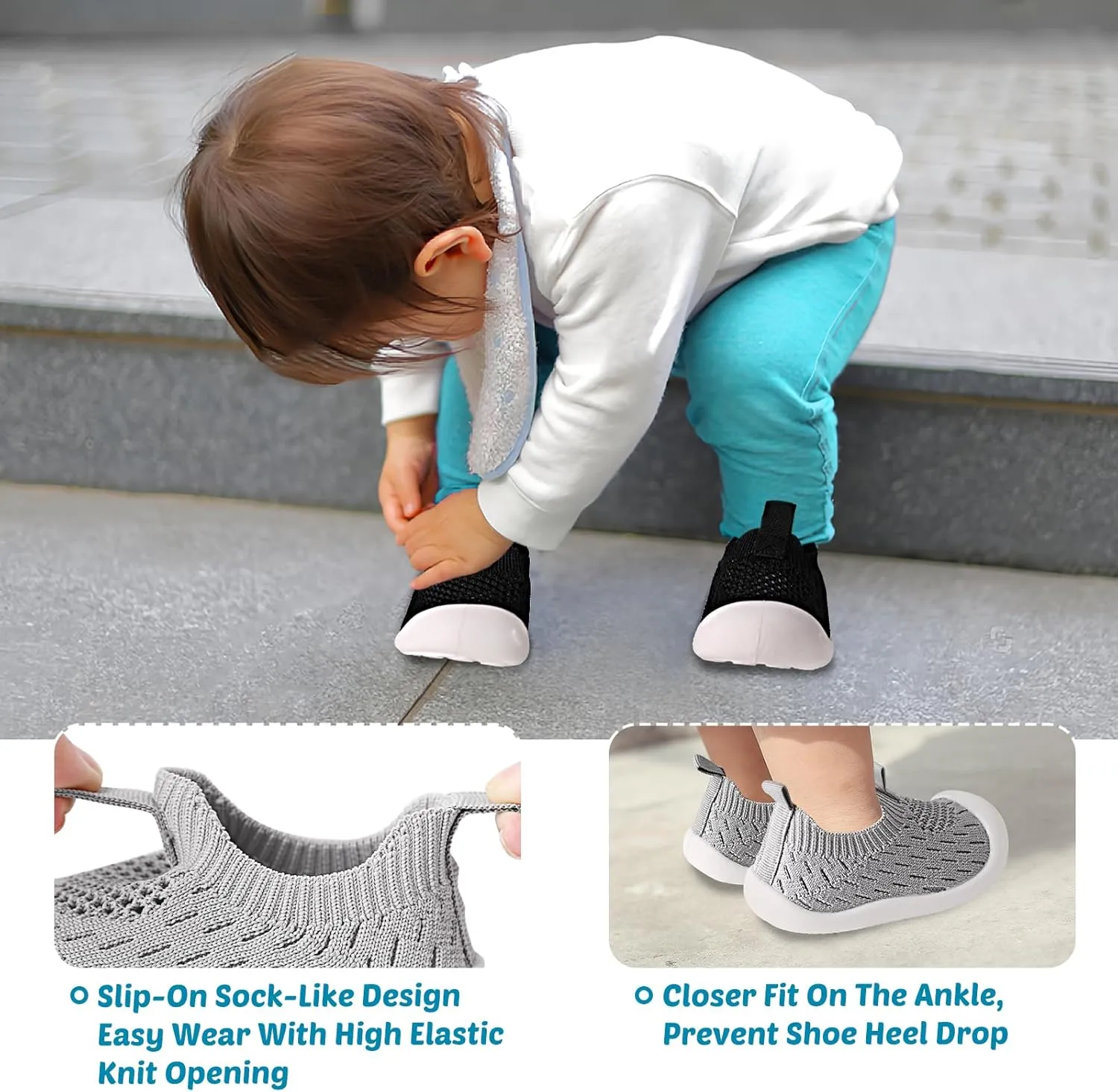 Baby Walking Shoes Toddler Girl Boy Soft Sole Breathable Cotton Canvas Shoes Infant Lightweight Non-Slip Safer Slip-on First Walkers Shoes Casual Tennis Wide Sneakers Rubber Soles Running Outdoor