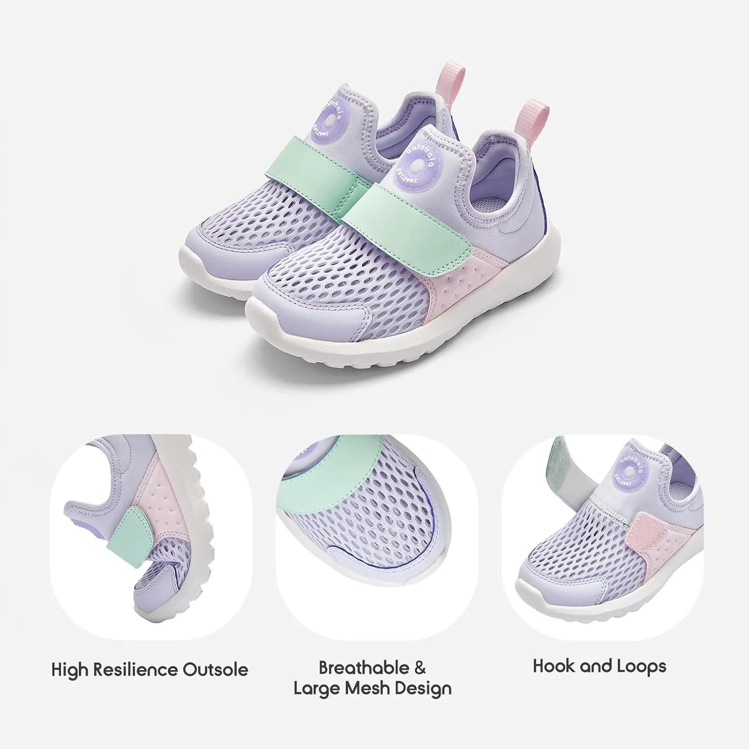 Balabala Kids Boys Girls Sneakers Running Tennis Shoes Lightweight Breathable Athletic Sports