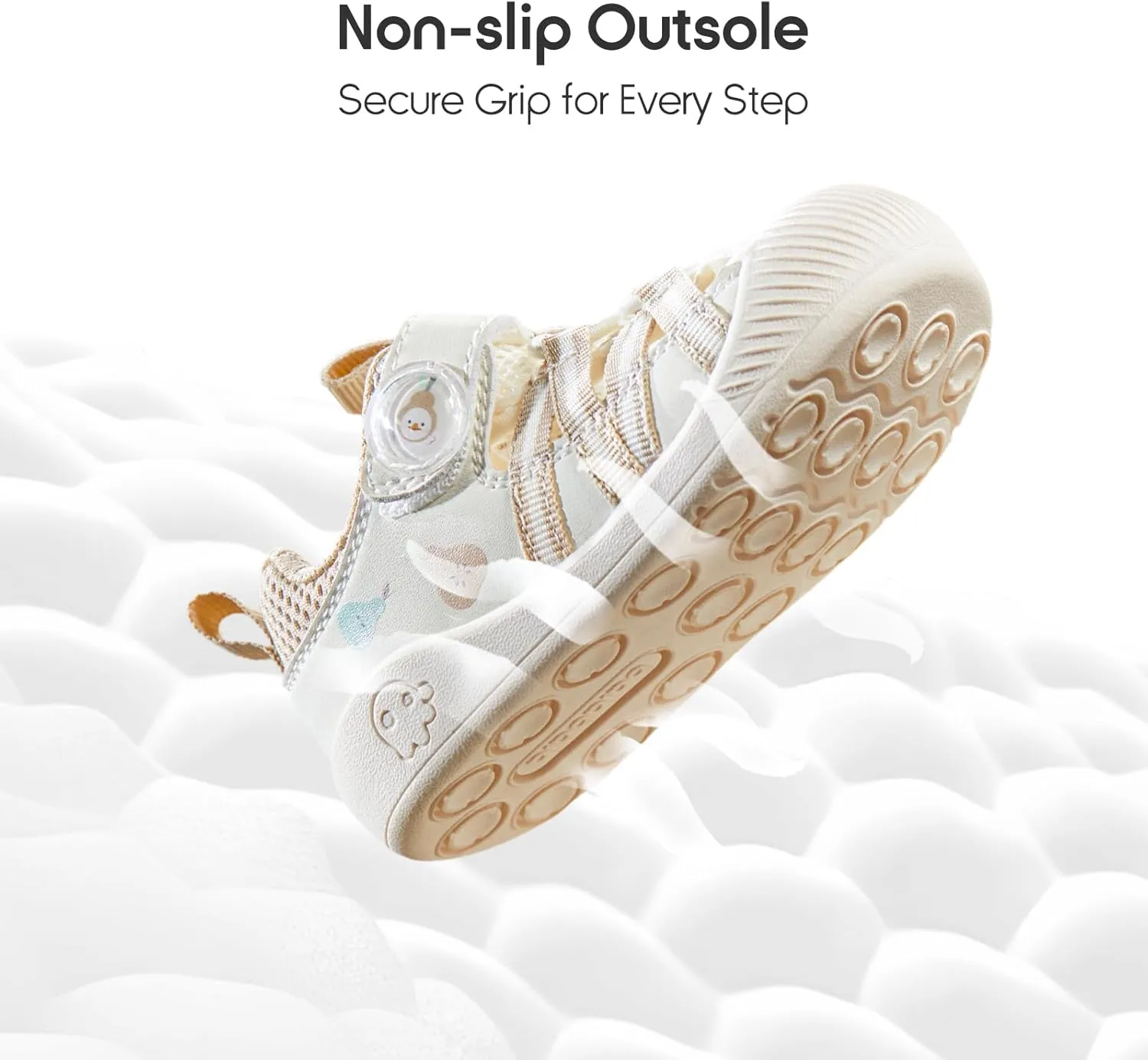 Balabala Toddler Sneakers Girls Boys Breathable Walking Shoes Sport Sandals Sandals Lightweight Mesh Upper with Hook and Loop