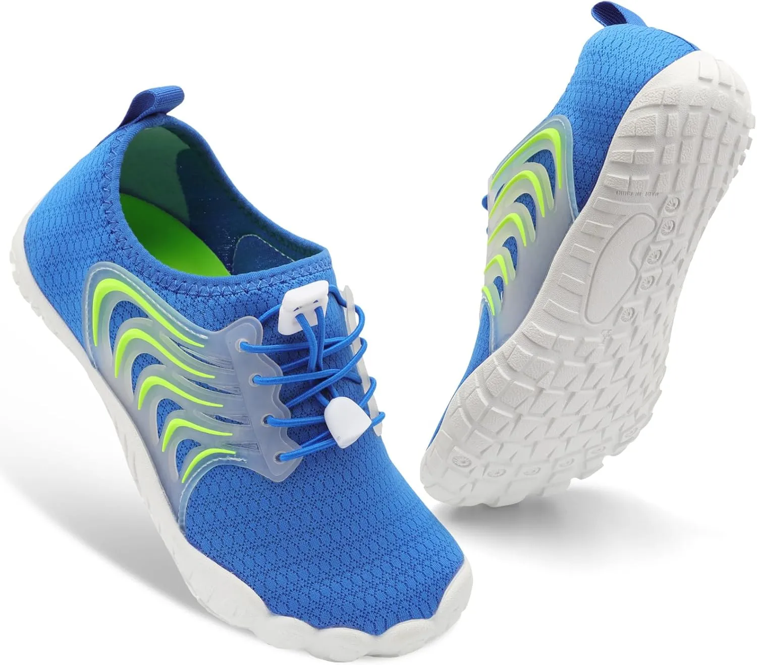 BARERUN Kids Water Shoes Boys Girls Barefoot Aqua Socks Quick Dry Breathable Sports Aqua Athletic Sneakers Wide Toe Adjustable Lightweight Beach Swim Pool Shoes