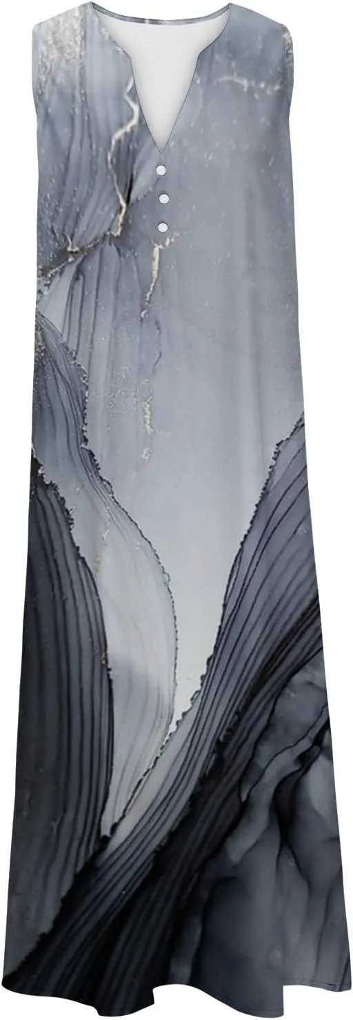 Beach Sundresses for Women 2025 Vacation Casual Plus Size Midi Sun Dress Loose Flowy Summer Boho Long Dresse Trendy