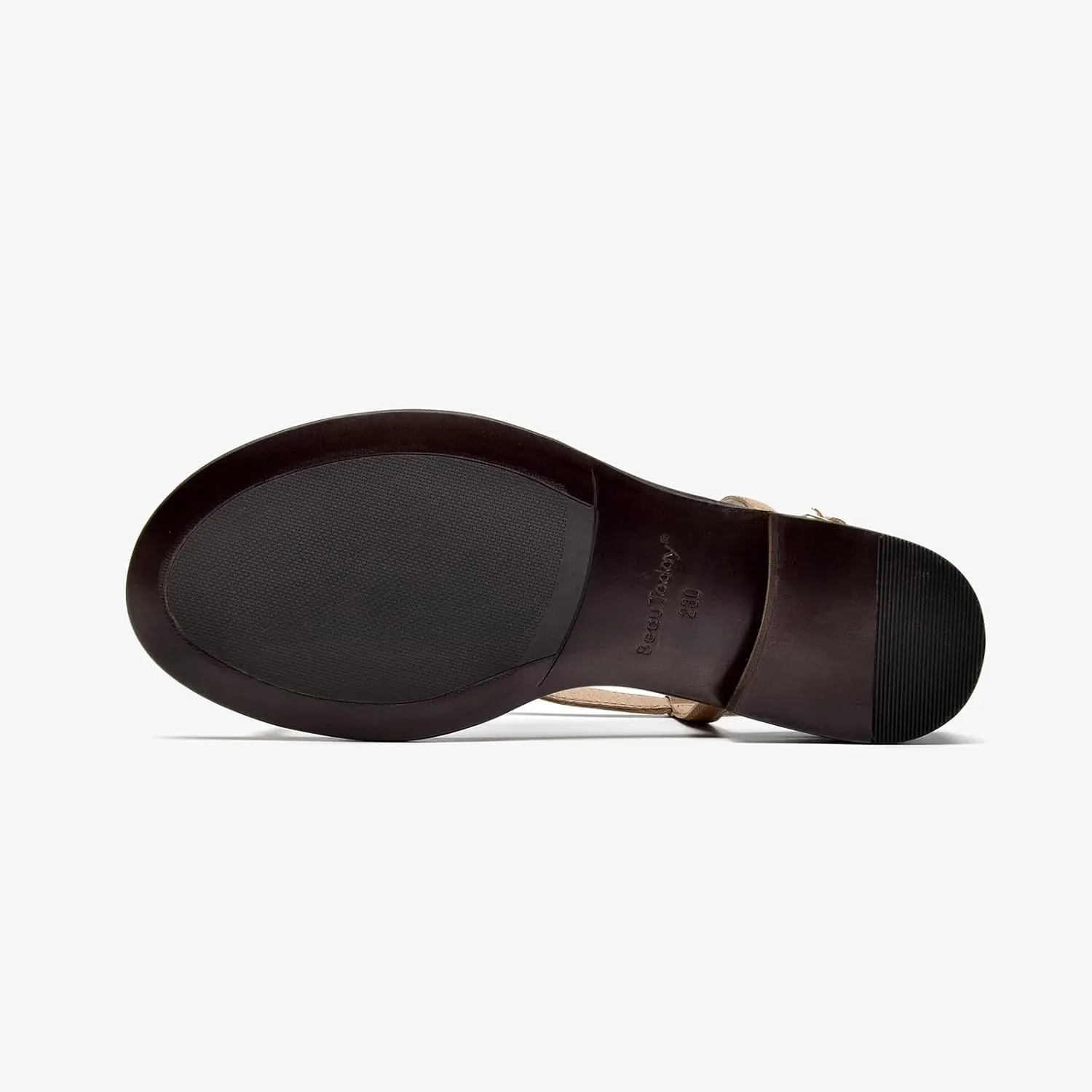 BEAU TODAY Flat Sandals for Women,Strappy Sandals for Women,Comfortable Leather Summer Sandals,Adjustable Casual Dressy Sandals with Open Toe for Vacation