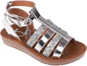 bebe Girls' Sandals - Trendy Flat Designs with Rhinestones, Puffy Straps, Embossed Details and Charms for Toddlers/Little Kids/Big Kids