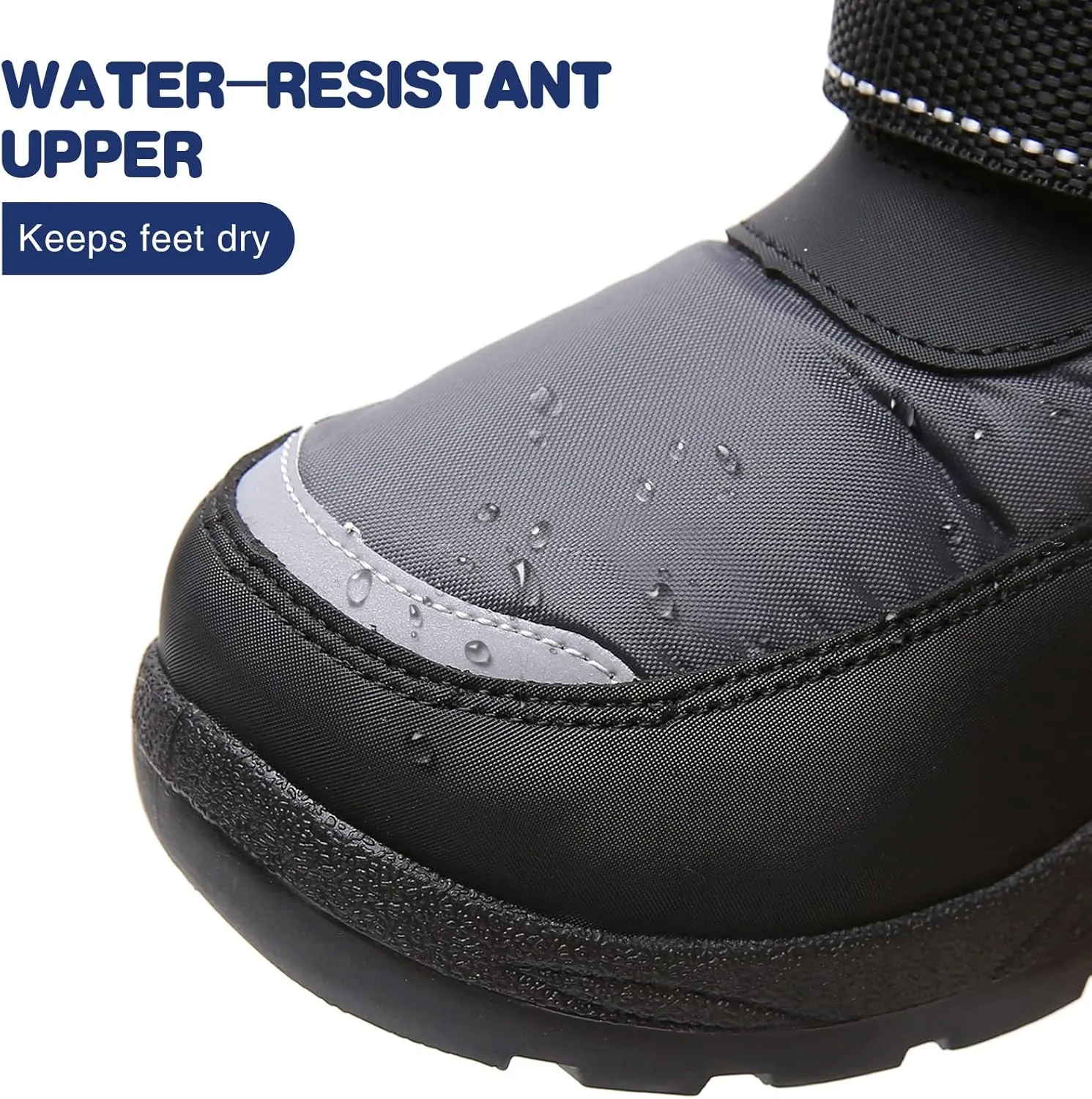 Blikcon Kids Boys Snow Boots Winter Waterproof Slip Resistant Cold Weather Boots (Toddler/Little Kid/Big Kid)