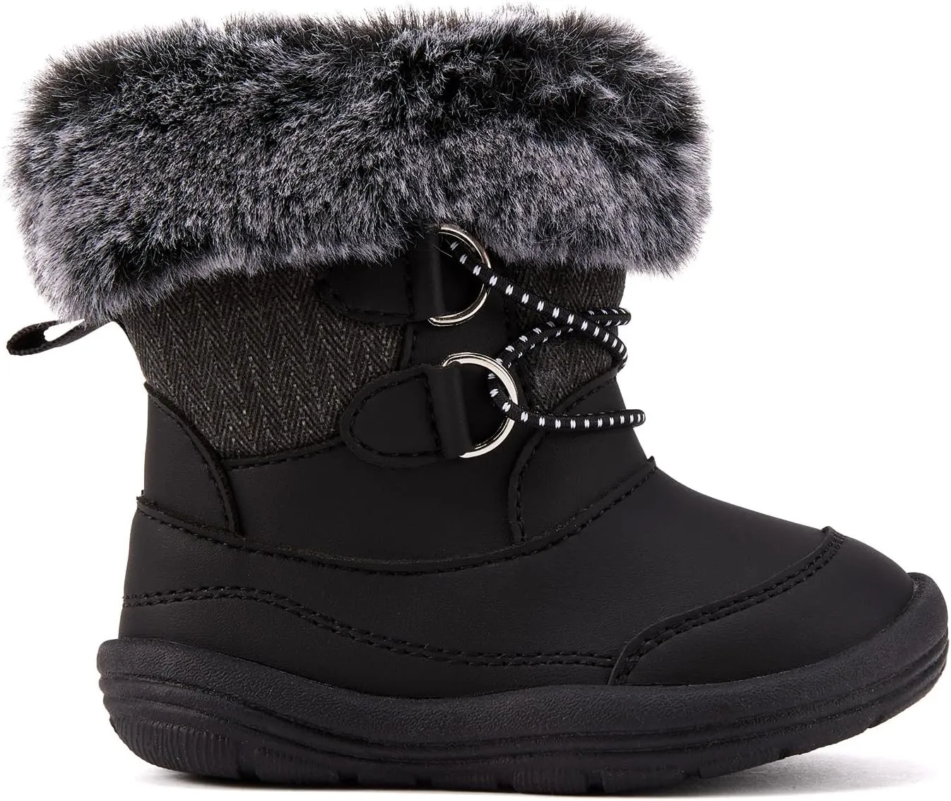 BMCiTYBM Toddler Snow Boots Baby Boys Girls Winter Warm Boots Infant High Top Shoes Faux Fur Bootie for Cold Weather Outdoor