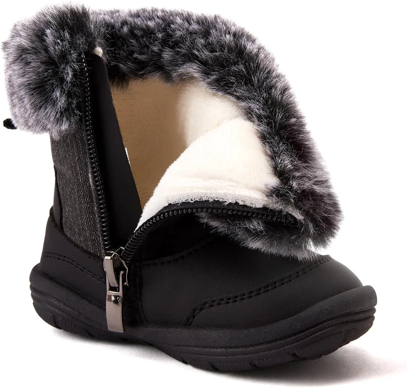 BMCiTYBM Toddler Snow Boots Baby Boys Girls Winter Warm Boots Infant High Top Shoes Faux Fur Bootie for Cold Weather Outdoor