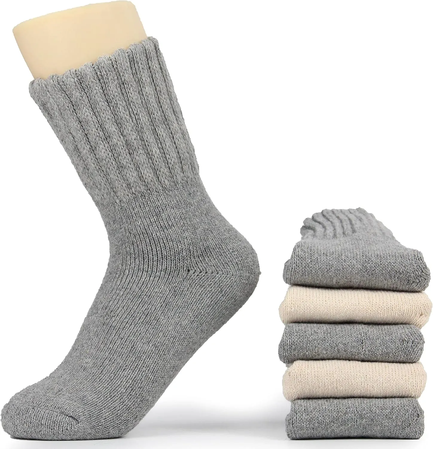 BomKinta Boot Socks for Women Winter Solid Thick Warm Socks Cozy Crew Socks Christmas Gift