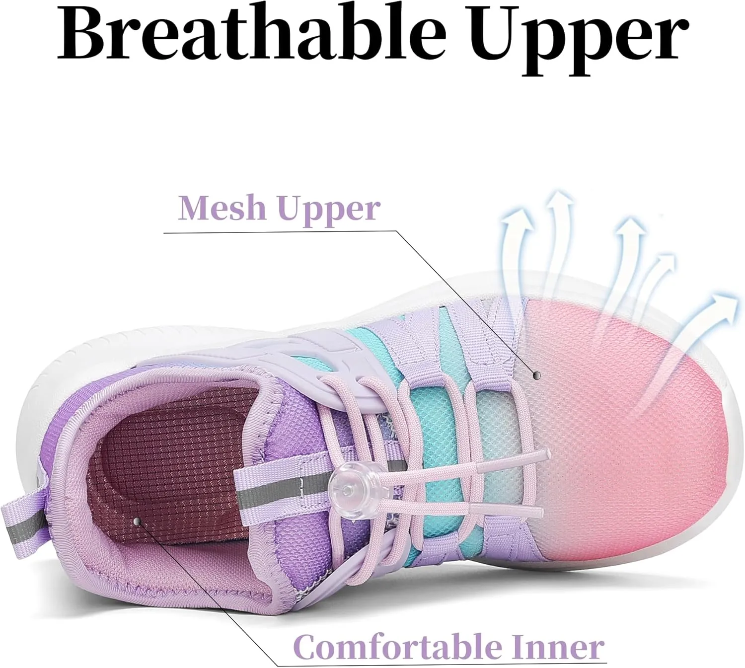 Boys Girls Sneakers Lightweight Kids Tennis Shoes Breathable Running Shoes Comfortable Toddler/Little Kid/Big Kid