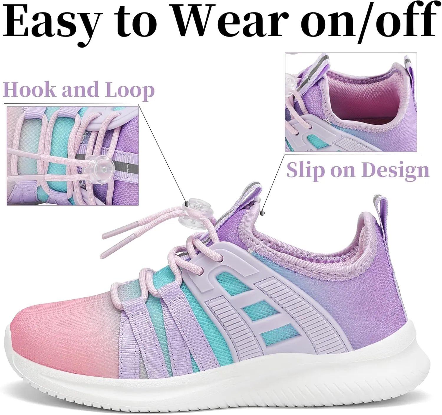 Boys Girls Sneakers Lightweight Kids Tennis Shoes Breathable Running Shoes Comfortable Toddler/Little Kid/Big Kid