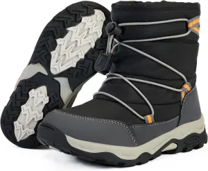 Boys Girls Snow Boots Waterproof Slip Resistant Outdoor Winter Shoes for Toddler Little Kids