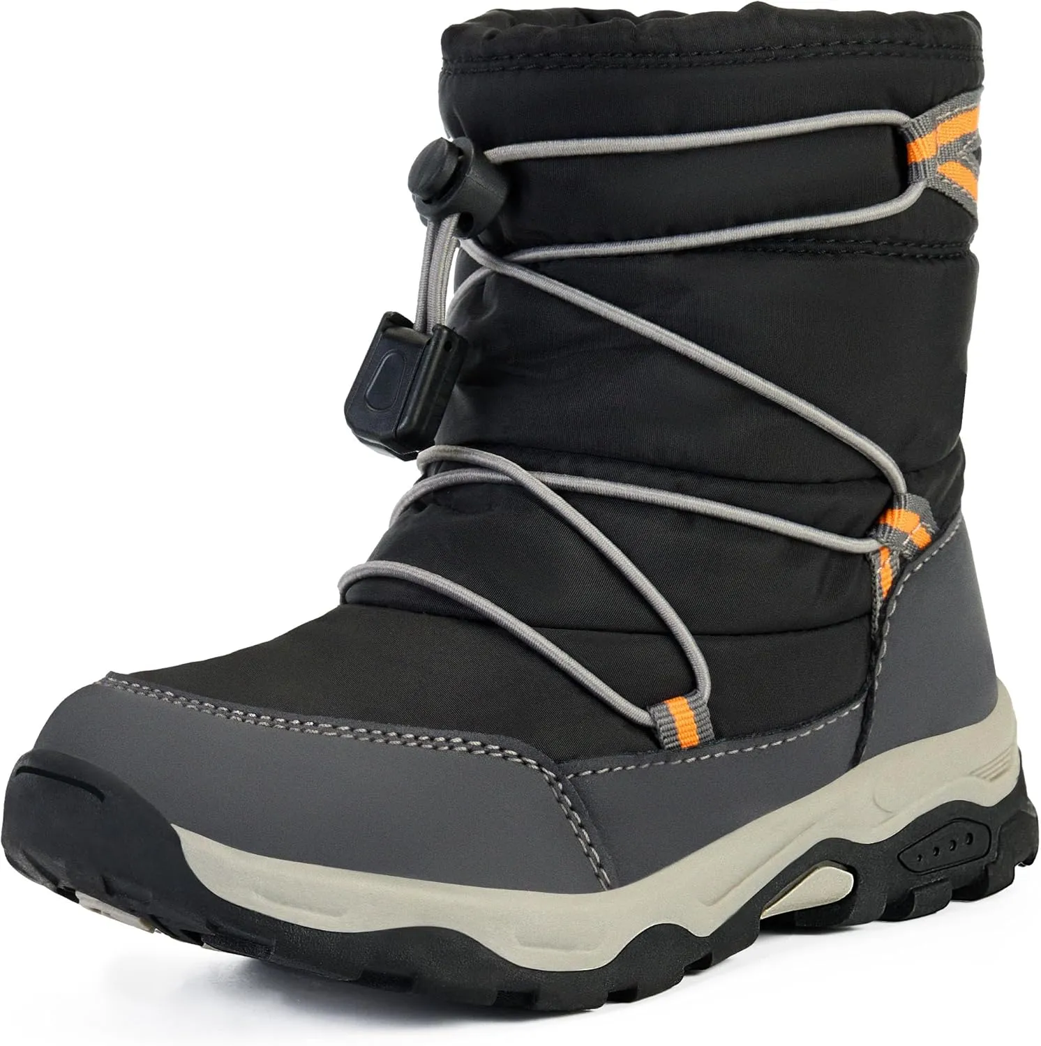 Boys Girls Snow Boots Waterproof Slip Resistant Outdoor Winter Shoes for Toddler Little Kids