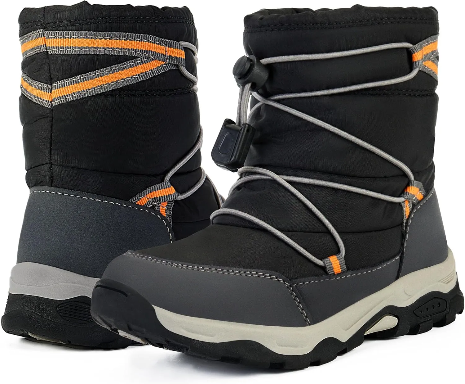 Boys Girls Snow Boots Waterproof Slip Resistant Outdoor Winter Shoes for Toddler Little Kids