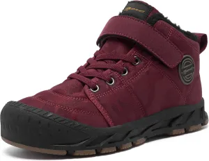 Boys Girls Snow Boots Winter Slip On Warm Fur Lined Shoes Lightweight Water-Resistant Cold Weather Boot (Little Kid/Big Kid)