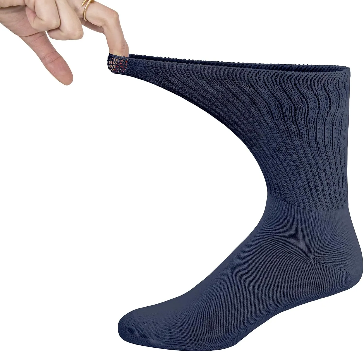 Brooklyn Socks Thin Combed Cotton Diabetic Socks, Loose, Wide, Non-Binding Neuropathy Low-Crew (Fit's Shoe Size 7-11)