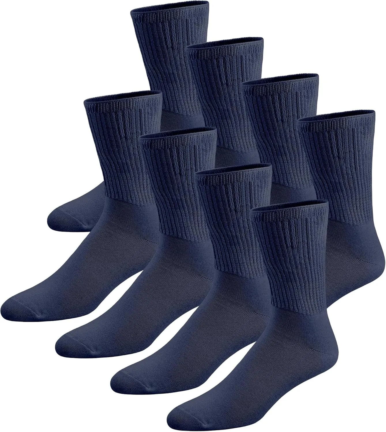 Brooklyn Socks Thin Combed Cotton Diabetic Socks, Loose, Wide, Non-Binding Neuropathy Low-Crew (Fit's Shoe Size 7-11)