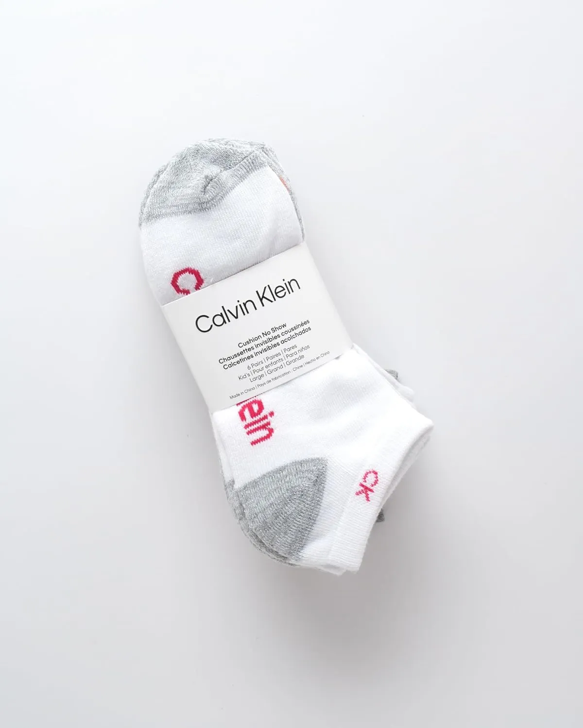 Calvin Klein Girls' Socks - Cushion No Show Ankle Socks (6 Pairs)