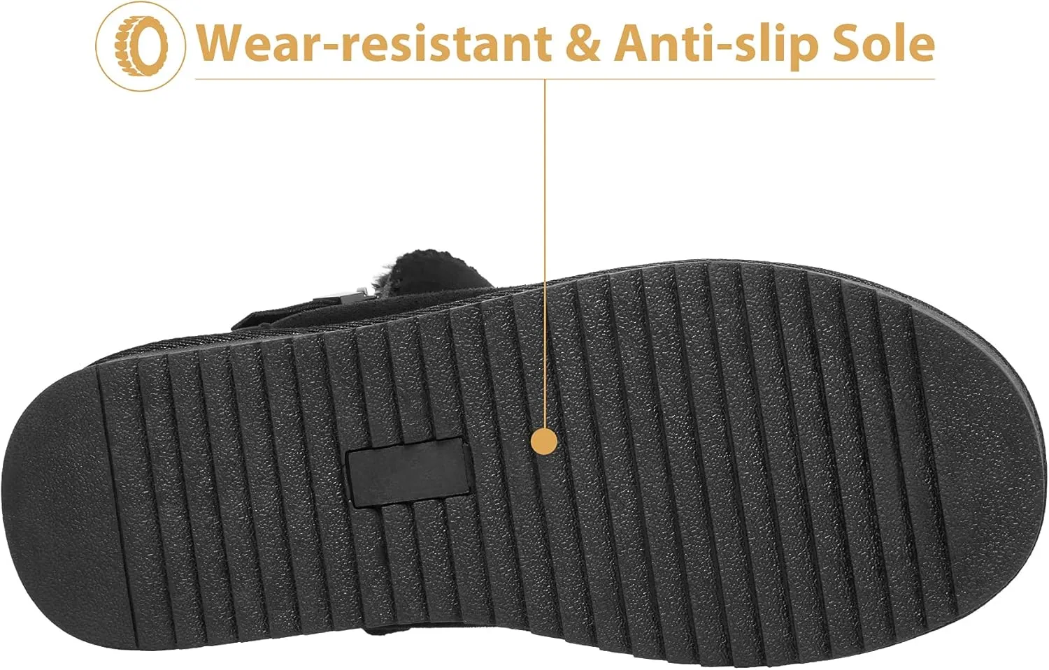 CAMEL CROWN Women's Foldable Snow Boots Warm Fur Winter Boots Mid-Calf Zipper House Slippers Boots Classic Mini Short Boots for Outdoor