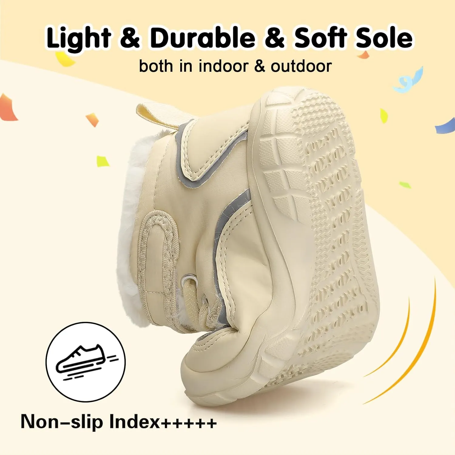 Centipede Demon Toddler Boots Boys Girls Winter Boots Waterproof Fleece Kids Snow Boots Faux Fur Booties Warm Walking Shoes for Indoor Outdoor