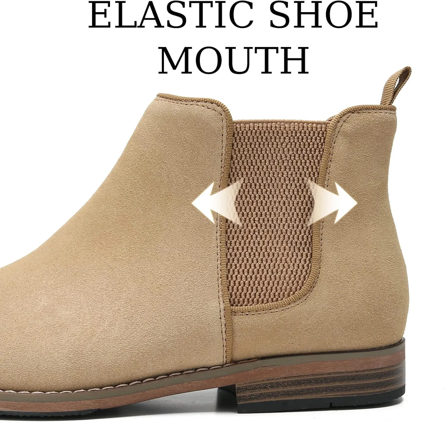 Cestfini Men Chelsea Boots Casual Suede Dress Boots Comfortable Oxfords Ankle Boots for Men