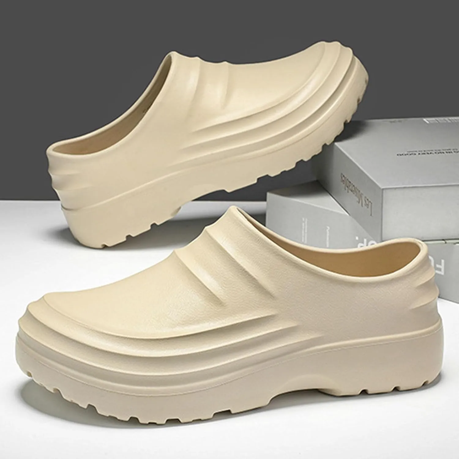 Chef Shoes for Men Non Slip Clogs Work Shoes Kitchen Zapatos De Chef for Women Leather Moccasins Slippers
