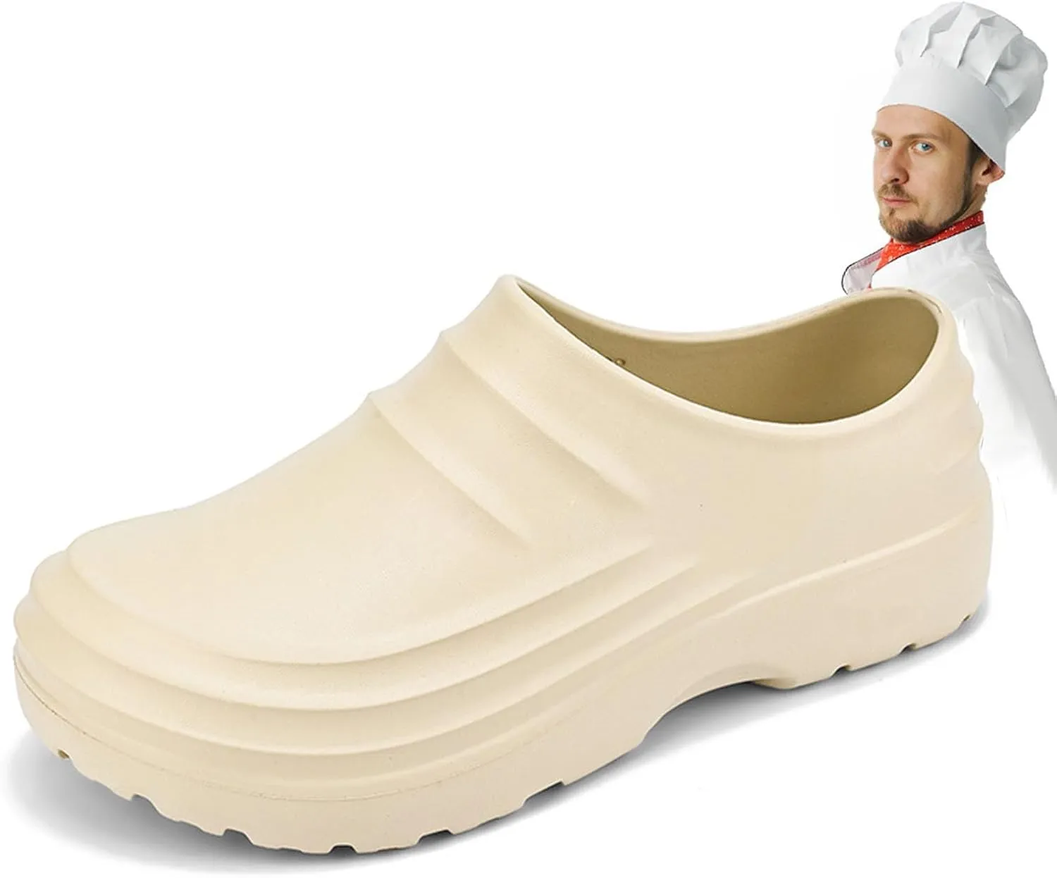 Chef Shoes for Men Non Slip Clogs Work Shoes Kitchen Zapatos De Chef for Women Leather Moccasins Slippers