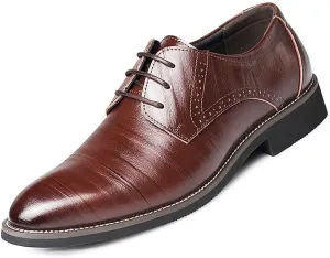 Classic Retro Dress Leather Shoes Spring Autumn Fashionable Breathable Loafers Men's Luxury Lace-up Oxford