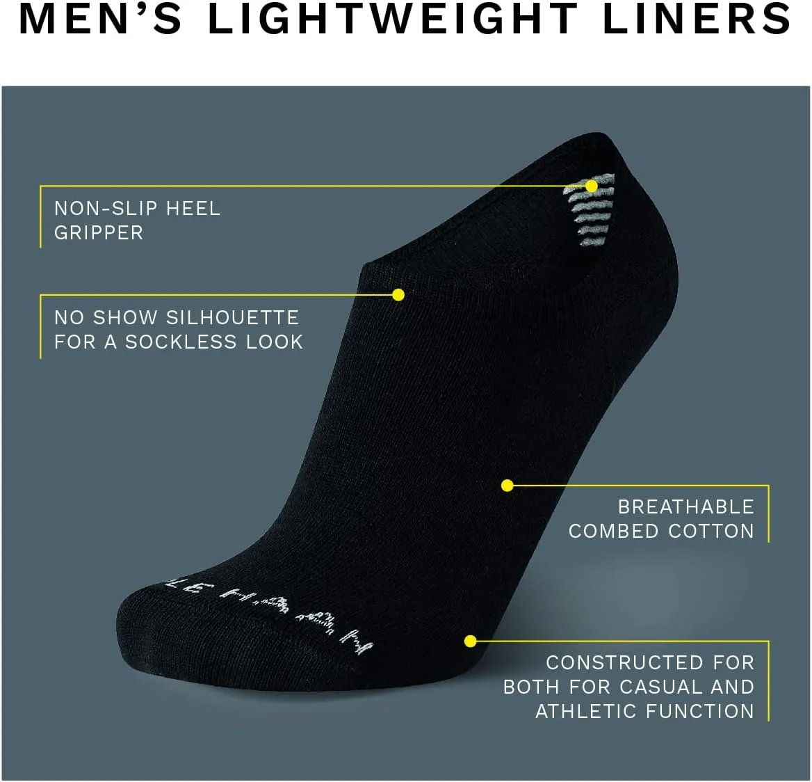 Cole Haan Men's No Show Comfort Cushion Liner Socks (2 Pairs)