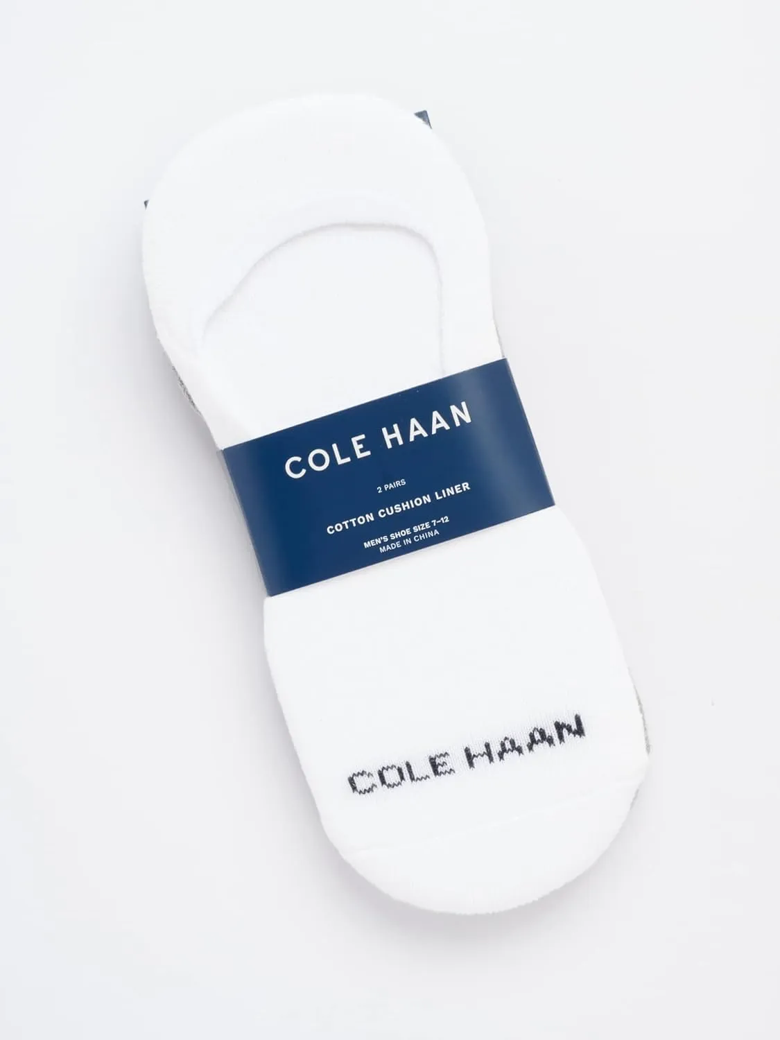 Cole Haan Men's No Show Comfort Cushion Liner Socks (2 Pairs)