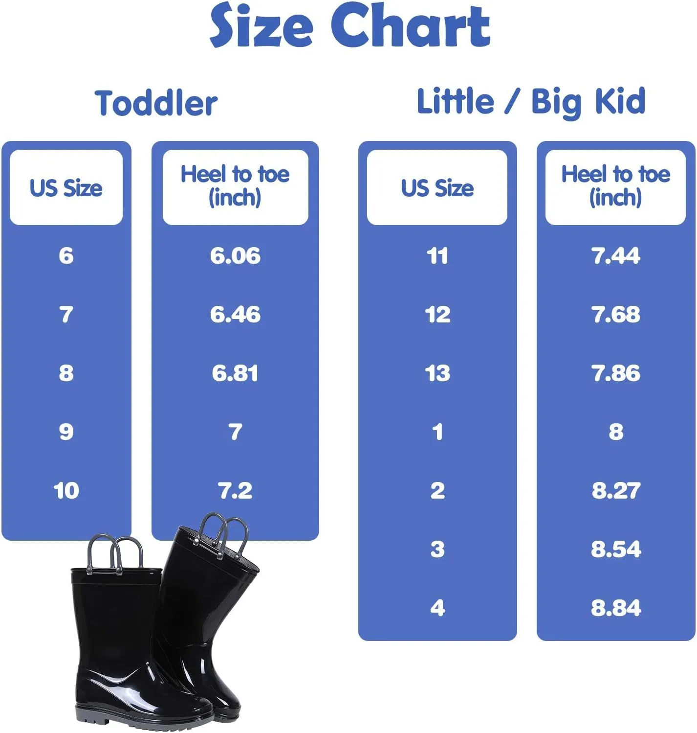 Colorxy Kids Rain Boots for Boys Girls Waterproof Toddler Rain Boots with Easy-On Handles