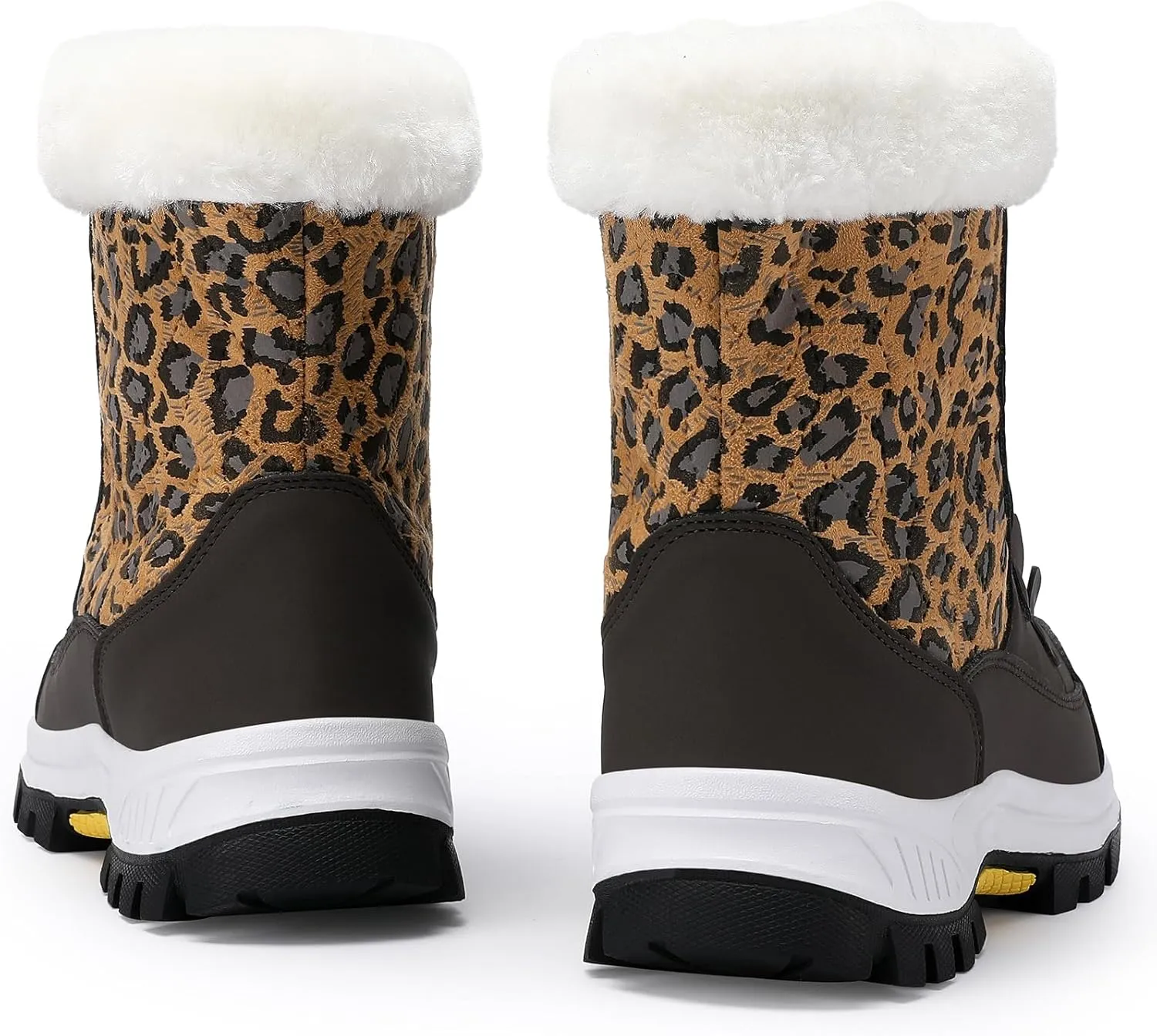 COOJOY Womens Winter Snow Boots Waterproof Shoes Walking Comfortable Hiking Tennis Booties Furry Mid Calf Warm Lightweight