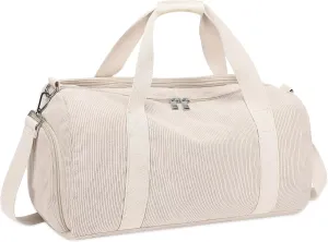 Corduroy Duffle Bag for Girls Woman Overnight Bag Gymnastics Sports Bag for Kids Dance Bag Girls with Shoe Compartments, Kids Travel Weekender Sleepover Carry On Bag